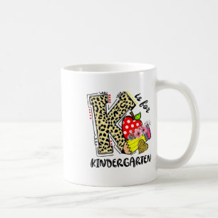 Luipaard K Is Voor Kleuterschool Leerling Leraar C Koffiemok