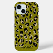 Luipaard kaki print Case-Mate iPhone case (Achterkant)
