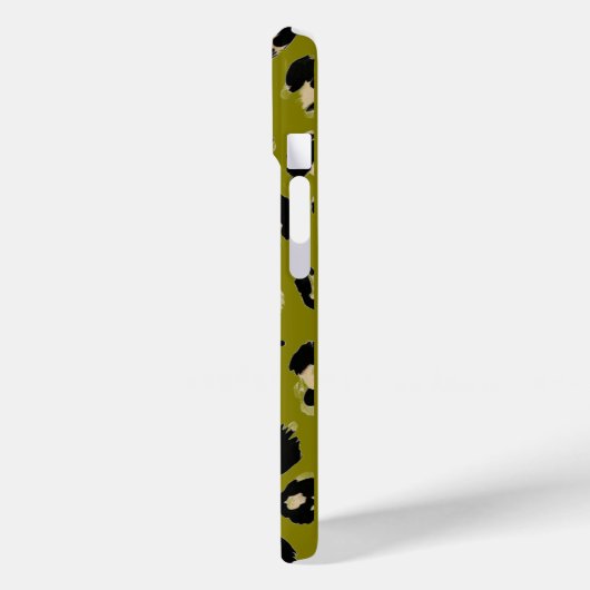 Luipaard kaki print Case-Mate iPhone case (Achterkant / Links)