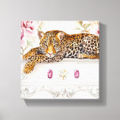 Luipaard kat canvas afdruk (Voorkant)