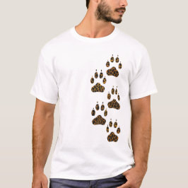 Luipaard kattenklauw tracks asymmetrische katachti t-shirt