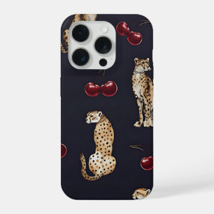 Luipaard Kersen Hoesje iPhone 15 Pro Case