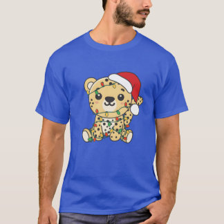 Luipaard Kerst Winter Dieren Luipaard vriend T-shirt