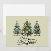 Luipaard Kerstboom Coquette Strik Kerstmis Feestdagenkaart (Voorkant / Achterkant)