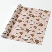 Luipaard Kerstman Tas Patroon Op Blush