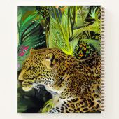 Luipaard kijkt tropische jungle notitieboek (Achterkant)