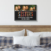 Luipaard Kleurrijke Zusters Aangepaste Foto & Name Canvas Afdruk (Insitu (Slaapkamer))