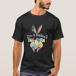 Luipaard Konijn Pasen Leraar Ei Stra Klaslokaal Ei T-shirt