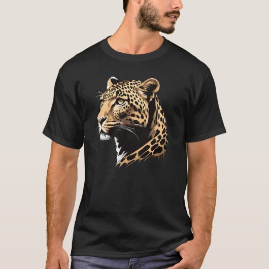 Luipaard Kop T-shirt (Voorkant)