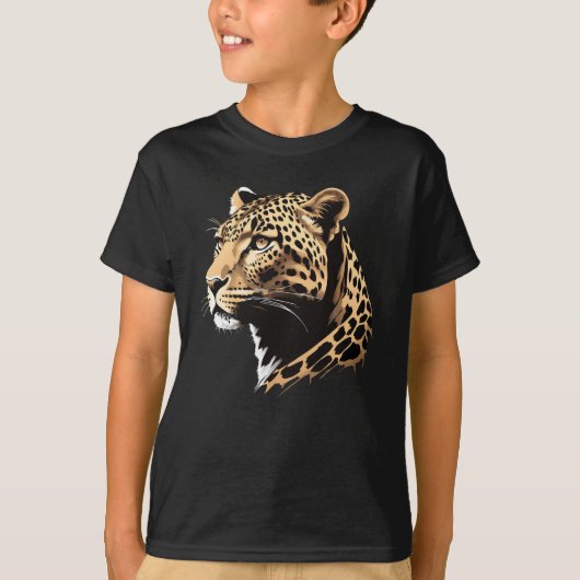 Luipaard Kop T-shirt (Voorkant)