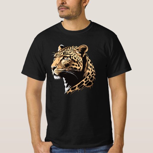 Luipaard Kop T-shirt (Voorkant)