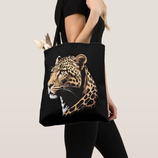 Luipaard Kop Tote Bag (Dichtbij)
