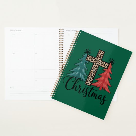 Luipaard Kruis Kerstbomen Christelijk Planner (Display)