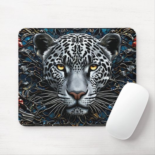Luipaard kunst muismat (Met muis)