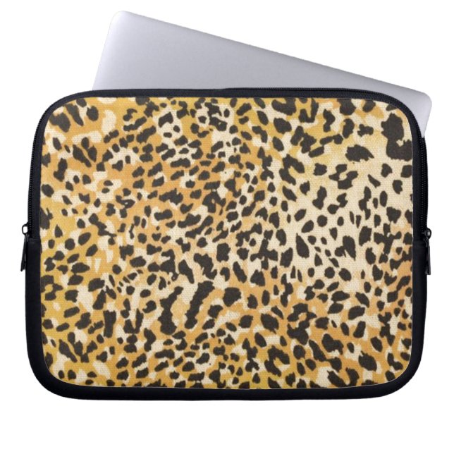 Luipaard Laptophoes Laptop Sleeve (Voorkant)