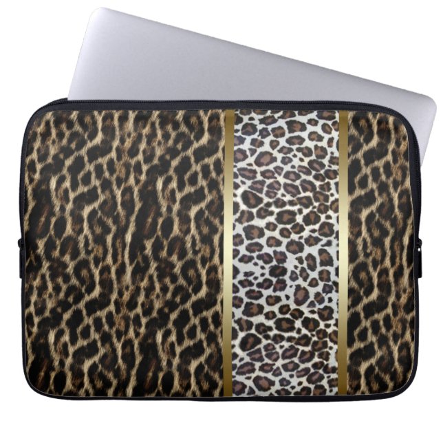 Luipaard Laptophoes Laptop Sleeve (Voorkant)