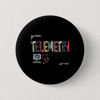 Luipaard Lettering Telemetrie Bemanning Cardiale T Ronde Button 5,7 Cm