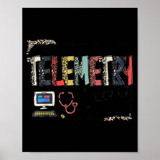 Luipaard Lettering Telemetrie Crew Cardiale Teleme Poster