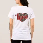 Luipaard Liefde Hart PNG, Chenille Patch Valentijn Tri-Blend Shirt (Achterkant)