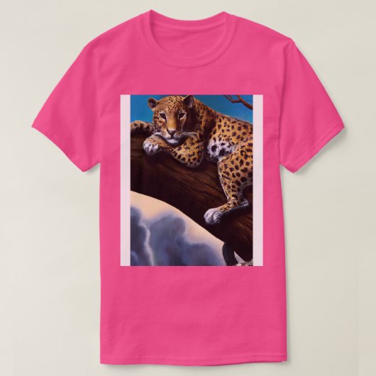 Luipaard ligt op Tree T-shirt (Design voorkant)