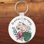 Luipaard, luipaard, floraal, botanisch, sleutelhanger (Voorkant)