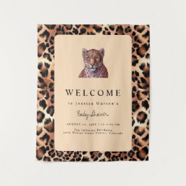 Luipaard Luxe Leeuw Tijger Wol Patroon Baby Borrel Wandkleed