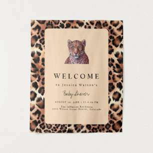 Luipaard Luxe Leeuw Tijger Wol Patroon Baby Borrel Wandkleed
