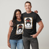 Luipaard Mama Leven Messy Bun Bleaches Moederdag T-shirt (Unisex)