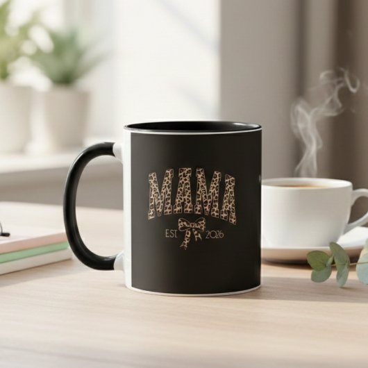 Luipaard Mama Varsity Moederschap Statement Kunst Mok