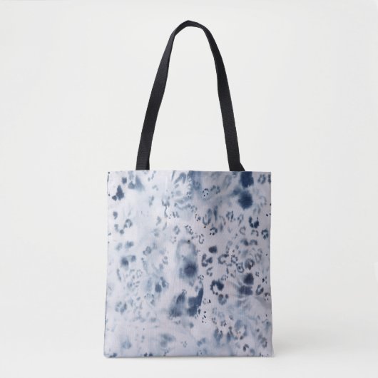 Luipaard marineblauw canvas tas dierlijke kunst ch (Voorkant)