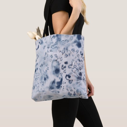 Luipaard marineblauw canvas tas dierlijke kunst ch (Dichtbij)