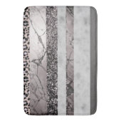 Luipaard Marmer Glitter Strepen Glam 1 Badmat (Voorkant Verticaal)