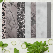 Luipaard Marmer Glitter Strepen Glam 1 Theedoek (Gevouwen)