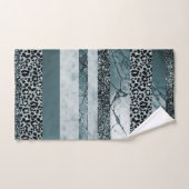 Luipaard Marmer Glitter Strepen Glam 2 Bad Handdoek (Handdoek)