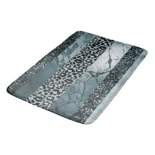 Luipaard Marmer Glitter Strepen Glam 2 Badmat