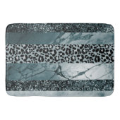 Luipaard Marmer Glitter Strepen Glam 2 Badmat (Voorkant)