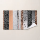Luipaard Marmer Glitter Strepen Glam 3 Bad Handdoek (Handdoek)