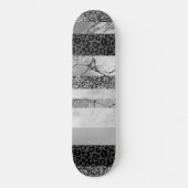 Luipaard Marmer Glitter Strepen Glam 4 Persoonlijk Skateboard (Voorkant)
