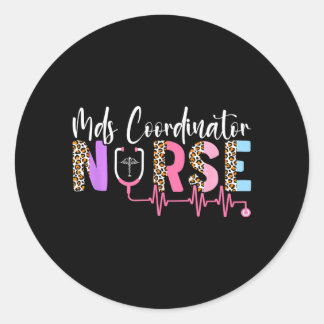 Luipaard Mds Verpleegster Grappige Mds Verpleging Ronde Sticker