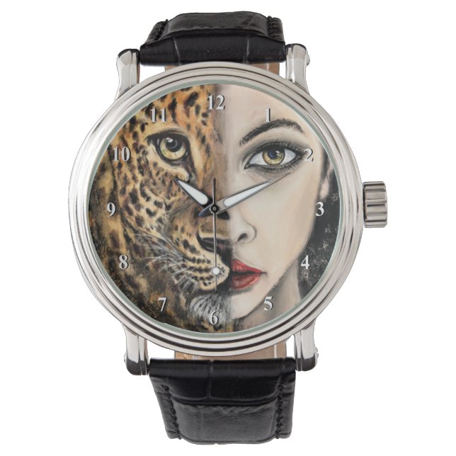 luipaard meisje horloge (Voorkant)
