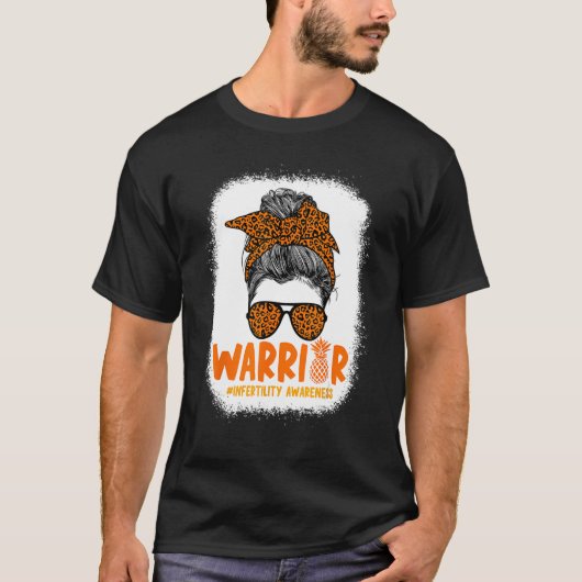 Luipaard Messy Bun Onvruchtbaarheid Awareness Anan T-shirt (Voorkant)