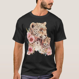 Luipaard met baby 1 t-shirt