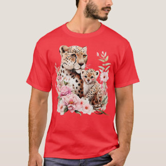 Luipaard met baby t-shirt