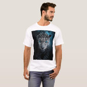 Luipaard met blauwe ogen - Uniek Wildlife T-shirt  (Voorkant volledig)