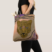 Luipaard met geode tote bag (Dichtbij)