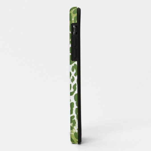  luipaard met groene Case-Mate iPhone case (Achterkant/links)