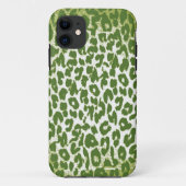  luipaard met groene Case-Mate iPhone case (Achterkant)