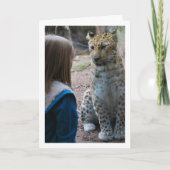Luipaard met kind kaart (Voorkant)