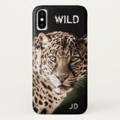Luipaard met monogram Case-Mate iPhone case (Achterkant)