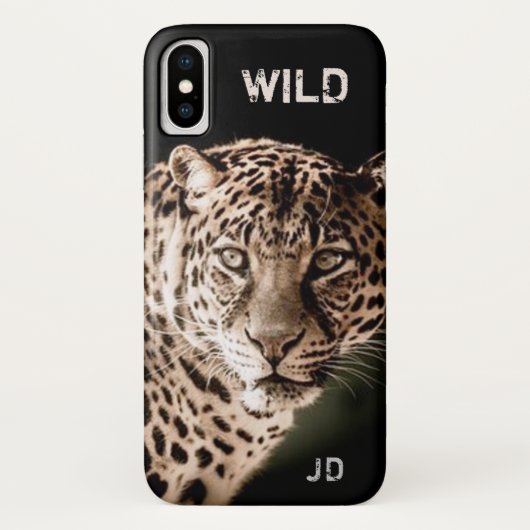 Luipaard met monogram Case-Mate iPhone case (Achterkant)